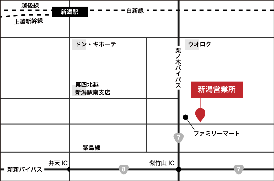新潟営業所地図画像
